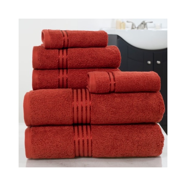 Hastings Home 100 Percent Cotton Hotel 6 Piece Towel Set - Burgundy 817347ZNW - main